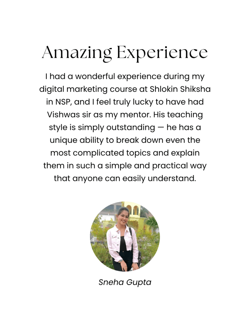 sneha gupta testimonial